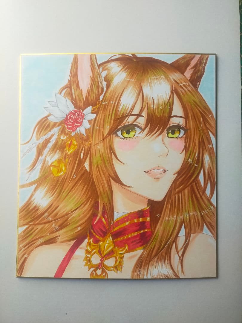 干支美人シリーズ「午」馬女子｜手描きオリジナル原画｜コピック｜大色紙