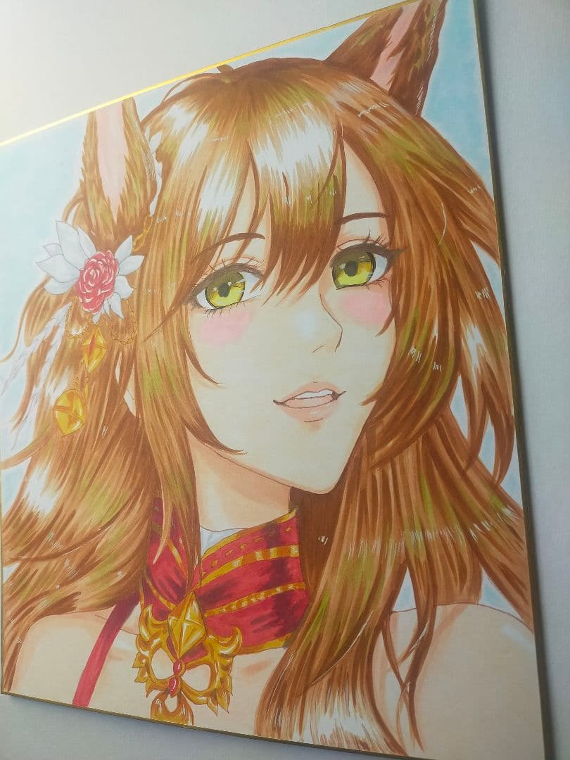 干支美人シリーズ「午」馬女子｜手描きオリジナル原画｜コピック｜大色紙