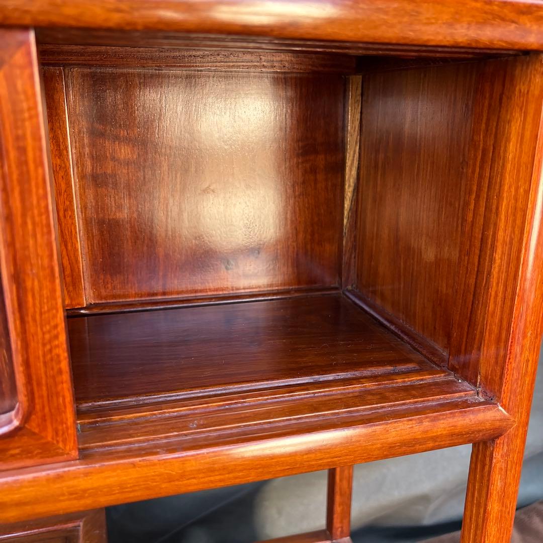 小ダンス　茶箪笥　花梨？　螺鈿細工　飾り棚