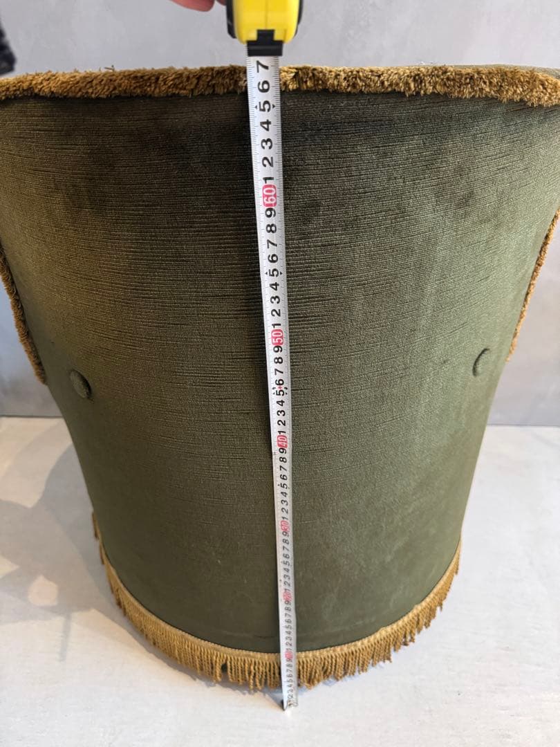 希少⭐︎イギリスビンテージ⭐︎オリーブグリーン フリンジ付き1人掛けソファ⭐︎ 2脚