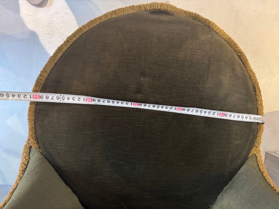 希少⭐︎イギリスビンテージ⭐︎オリーブグリーン フリンジ付き1人掛けソファ⭐︎ 2脚