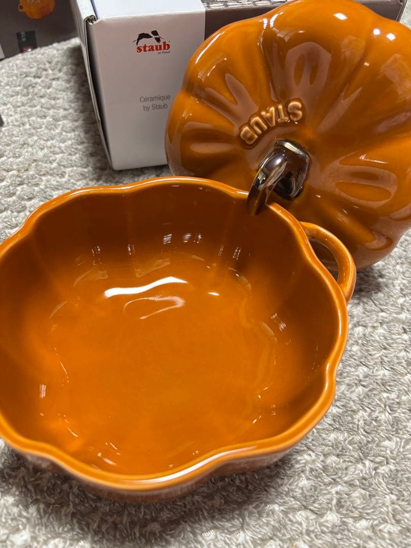 Staub　ストウブ パンプキン ココット S セラミック　0.47L 3個