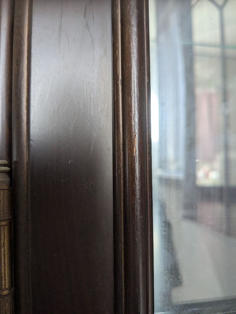 カリモク　アンティーク　コーナー　飾り棚　カップボード　キャビネット