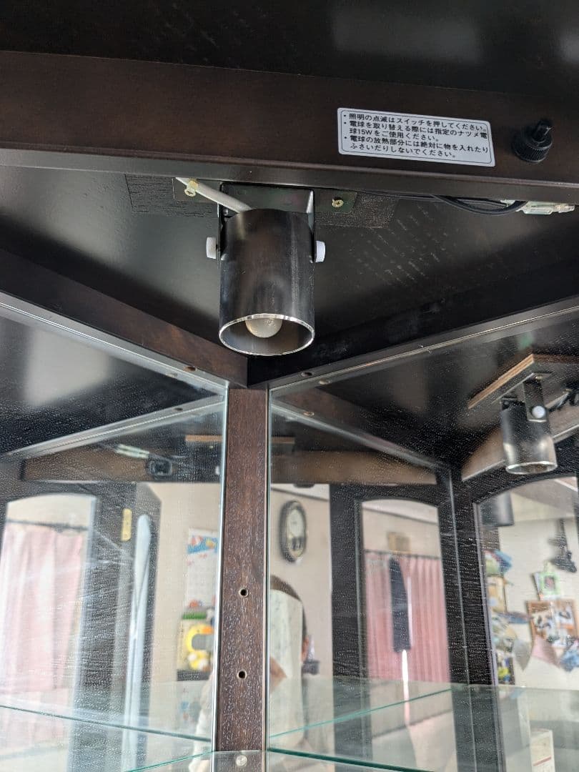 カリモク　アンティーク　コーナー　飾り棚　カップボード　キャビネット