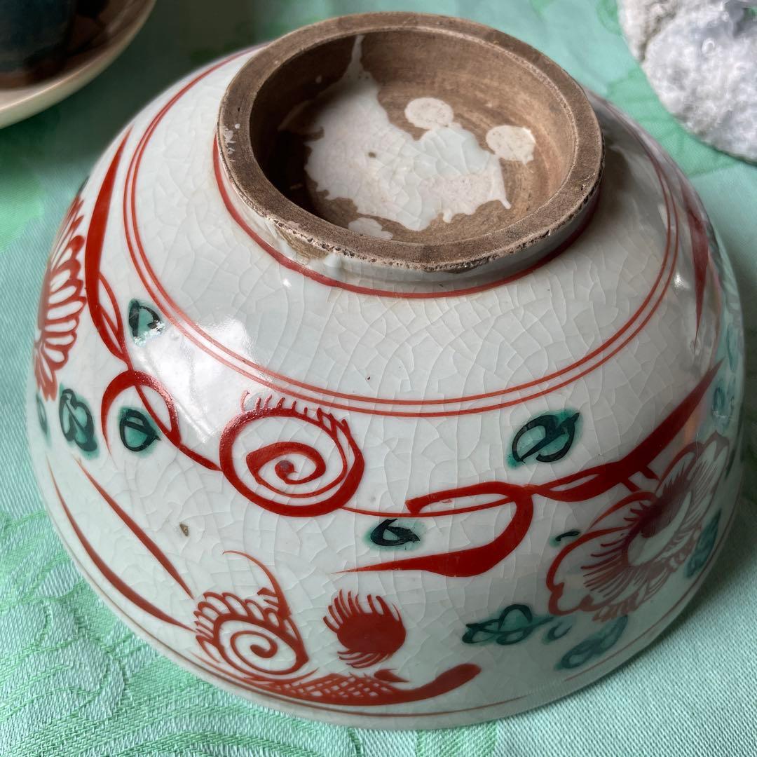 犬山焼 赤絵 獅子 中深鉢 - メルカリ