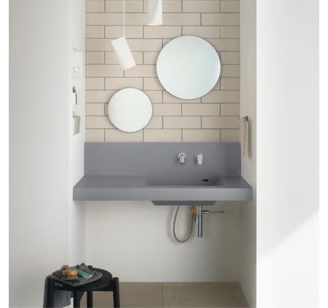 大幅SALE‼️マルーンミラー　円形鏡 壁掛け式　洗面所壁掛けミラー