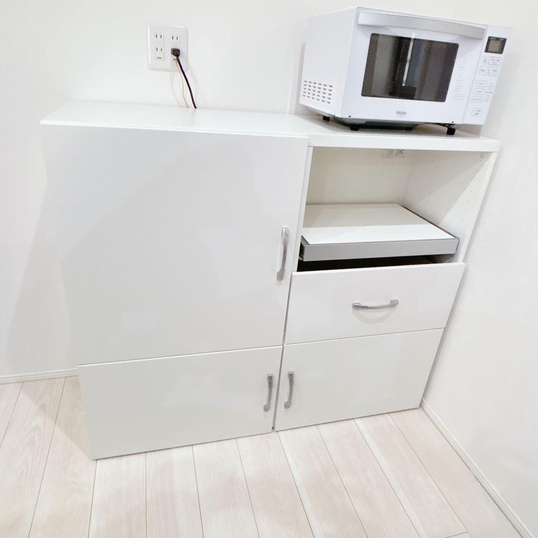 IKEA イケア ベストー 食器棚 ローボード カップボード 収納 引き出し 白