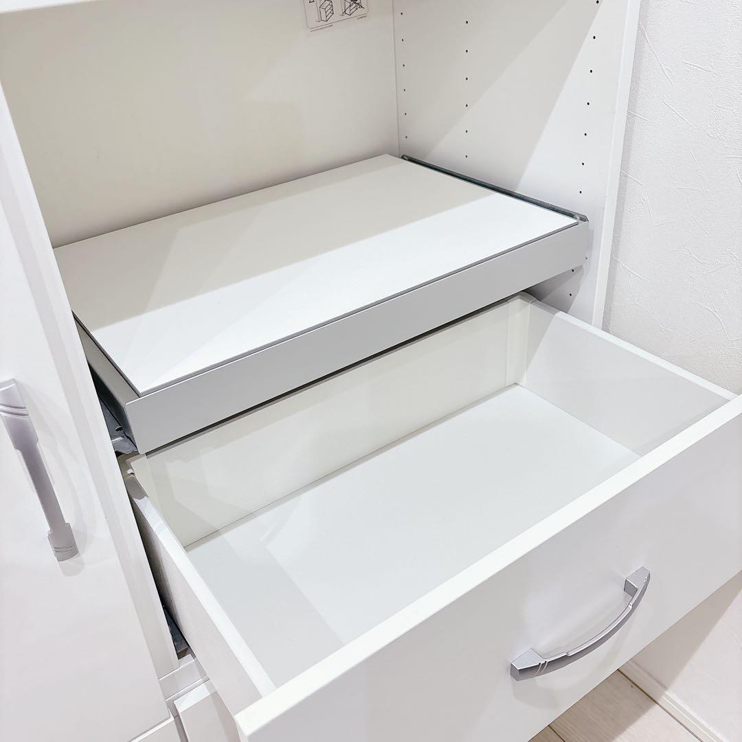 IKEA イケア ベストー 食器棚 ローボード カップボード 収納 引き出し 白