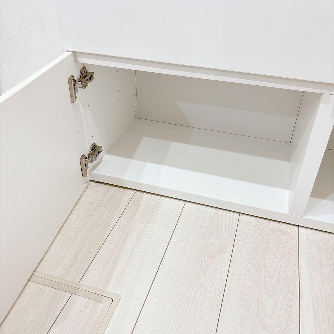 IKEA イケア ベストー 食器棚 ローボード カップボード 収納 引き出し 白