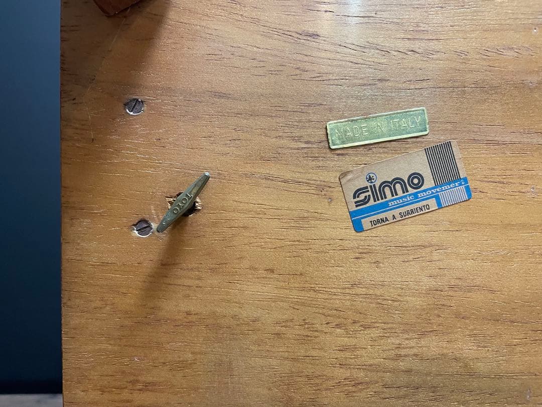 イタリア製　オルゴール付　ヴィンテージ　サイドテーブル