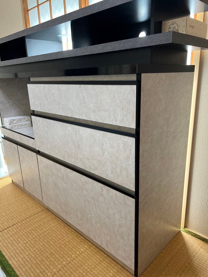 楽天購入 食器棚 ロータイプ キッチンカウンター レンジ台