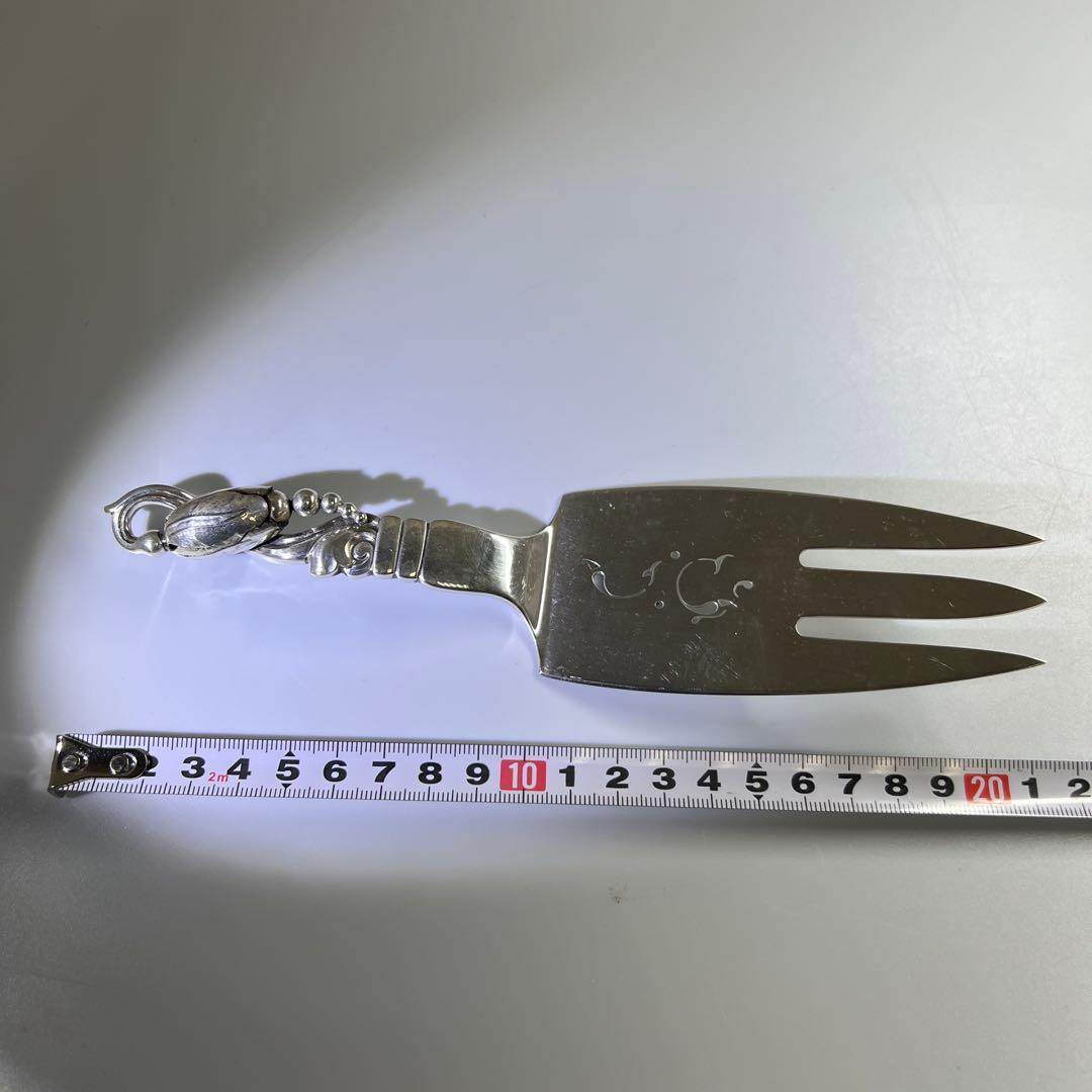 ジョージジェンセン　激レアブロッサムsterling925特大サービングフォーク