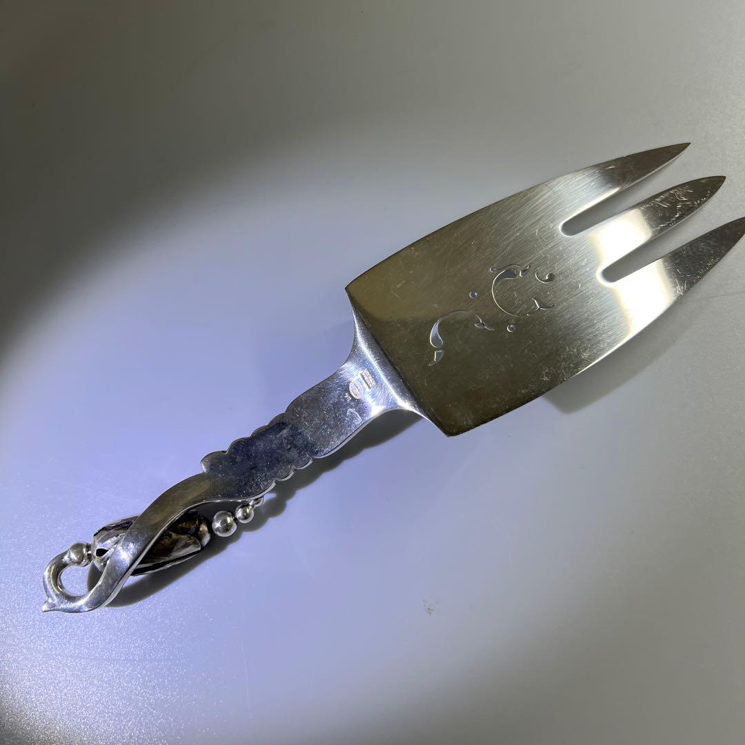 ジョージジェンセン　激レアブロッサムsterling925特大サービングフォーク