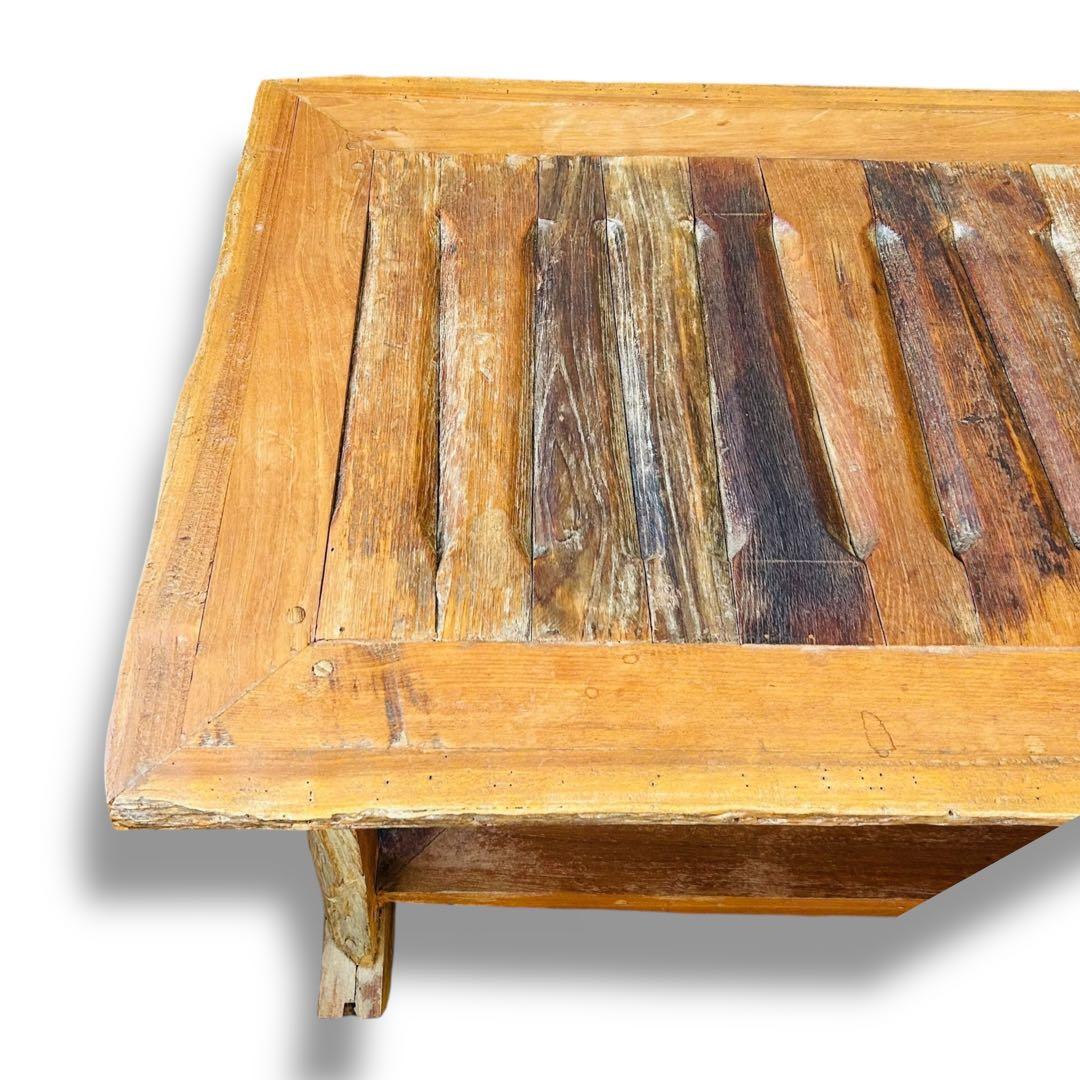 【送料無料】高級 木製 ヴィンテージ テーブル コテージ アジアン風 屋外 庭