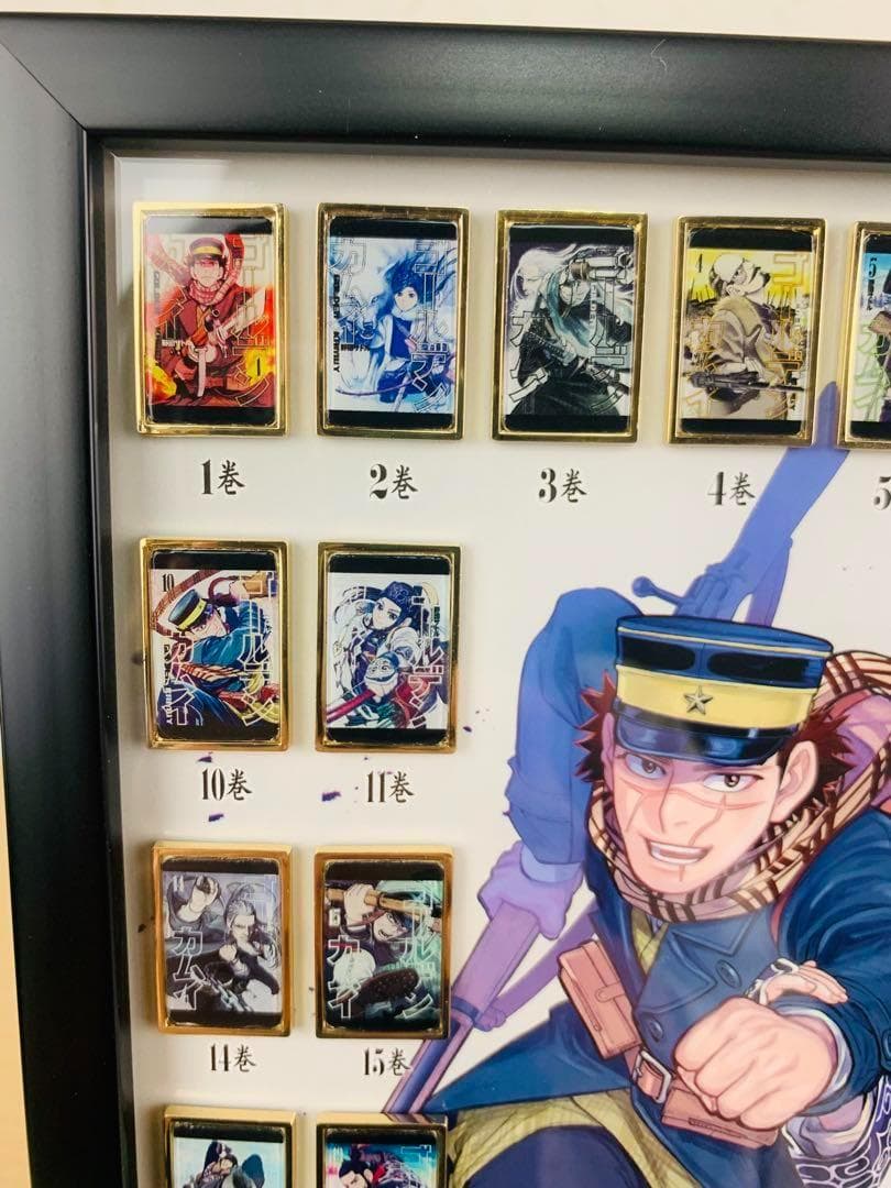 ゴールデンカムイ展 全巻 ピンズ セット ゴールデンカムイ 額装付き