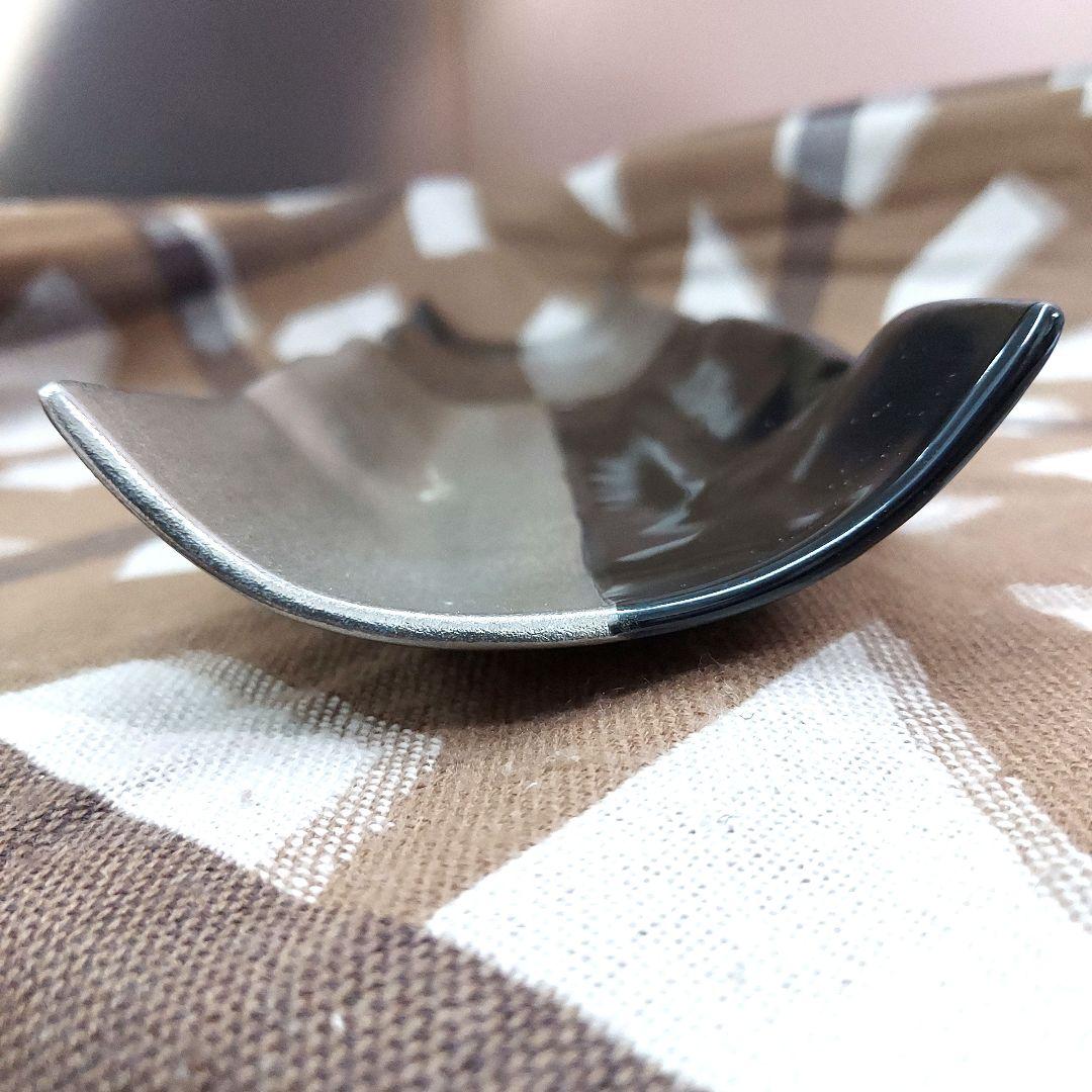 MN-2441-151☆有田焼　錦右衛門窯　筒型長皿　プラチナ黒市松