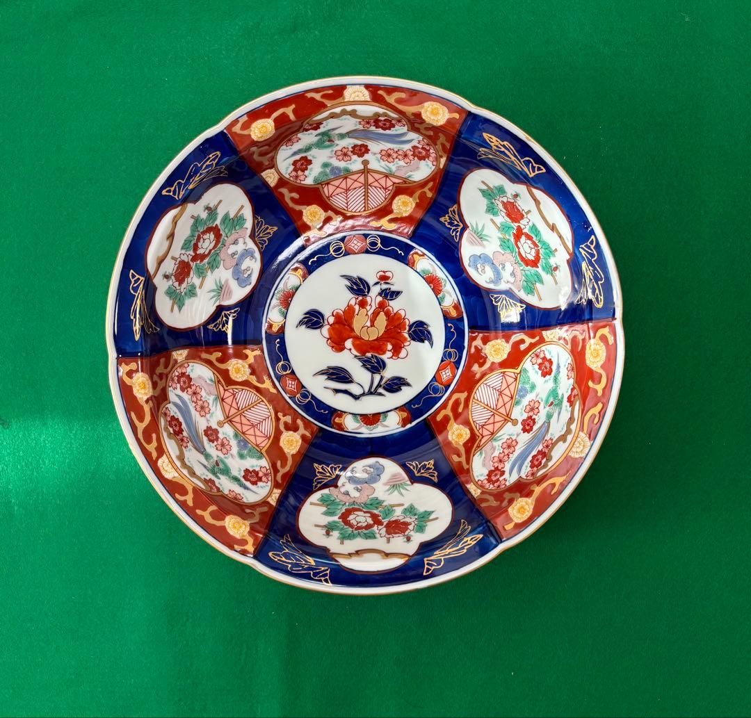 有田焼 松右衛門 菓子鉢 深鉢　和風花模様の陶磁器ボウル