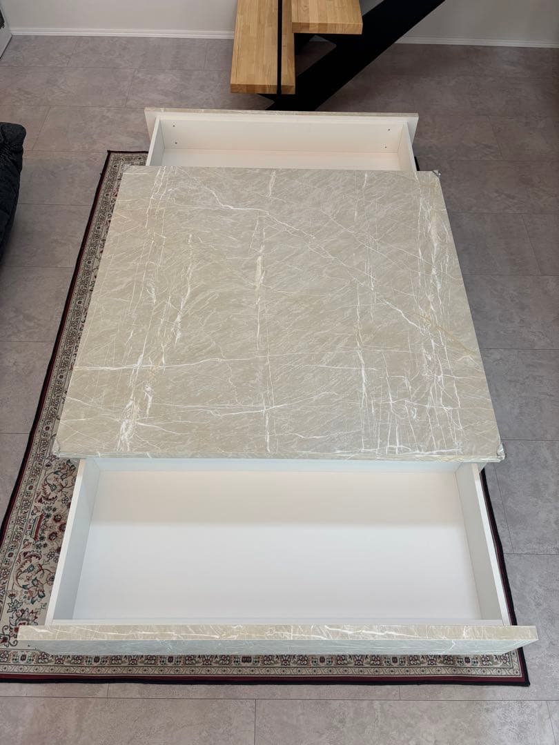 LOWYA 大理石風 センターテーブル 正方形