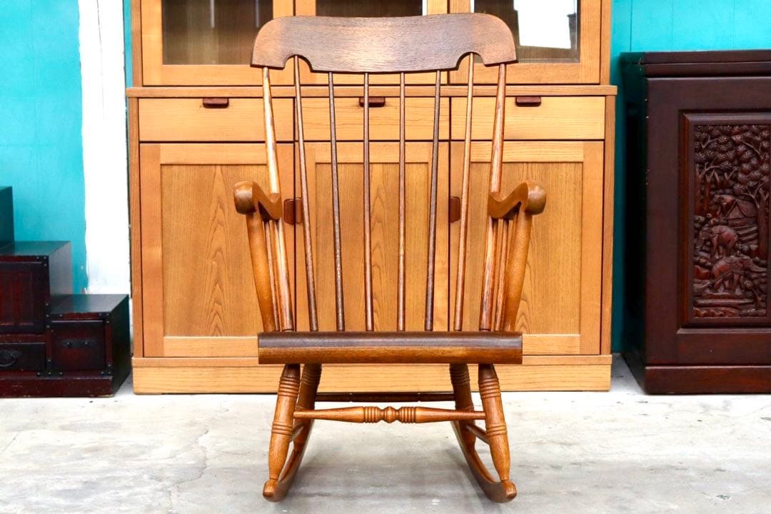 GMIK464○飛騨産業 / HIDA キツツキ 穂高 ロッキングチェア 揺り椅