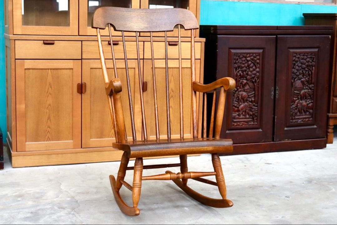 GMIK464○飛騨産業 / HIDA キツツキ 穂高 ロッキングチェア 揺り椅