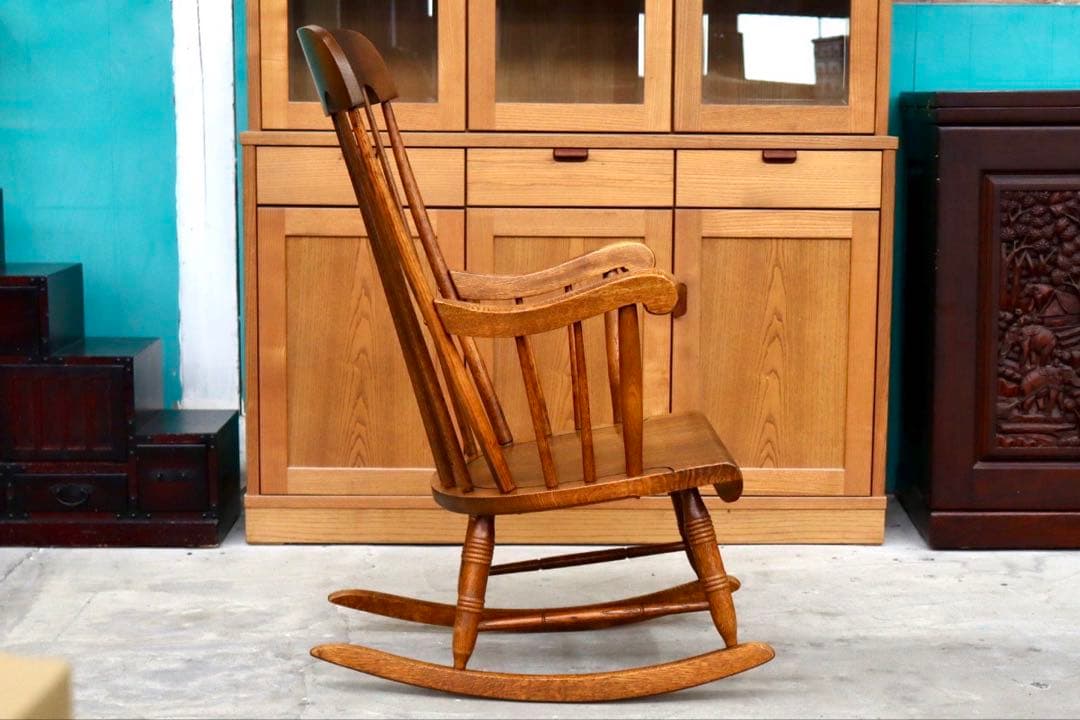 GMIK464○飛騨産業 / HIDA キツツキ 穂高 ロッキングチェア 揺り椅