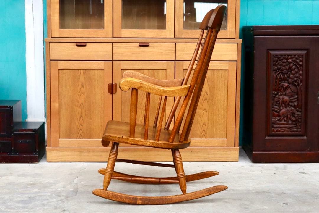 GMIK464○飛騨産業 / HIDA キツツキ 穂高 ロッキングチェア 揺り椅