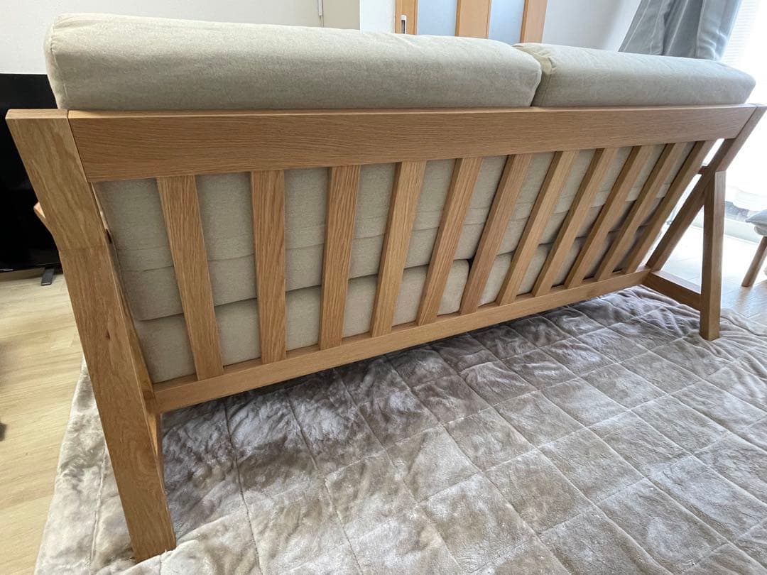 無印良品　ウレタンポケットコイルソファ２．５シーター（ベージュ）