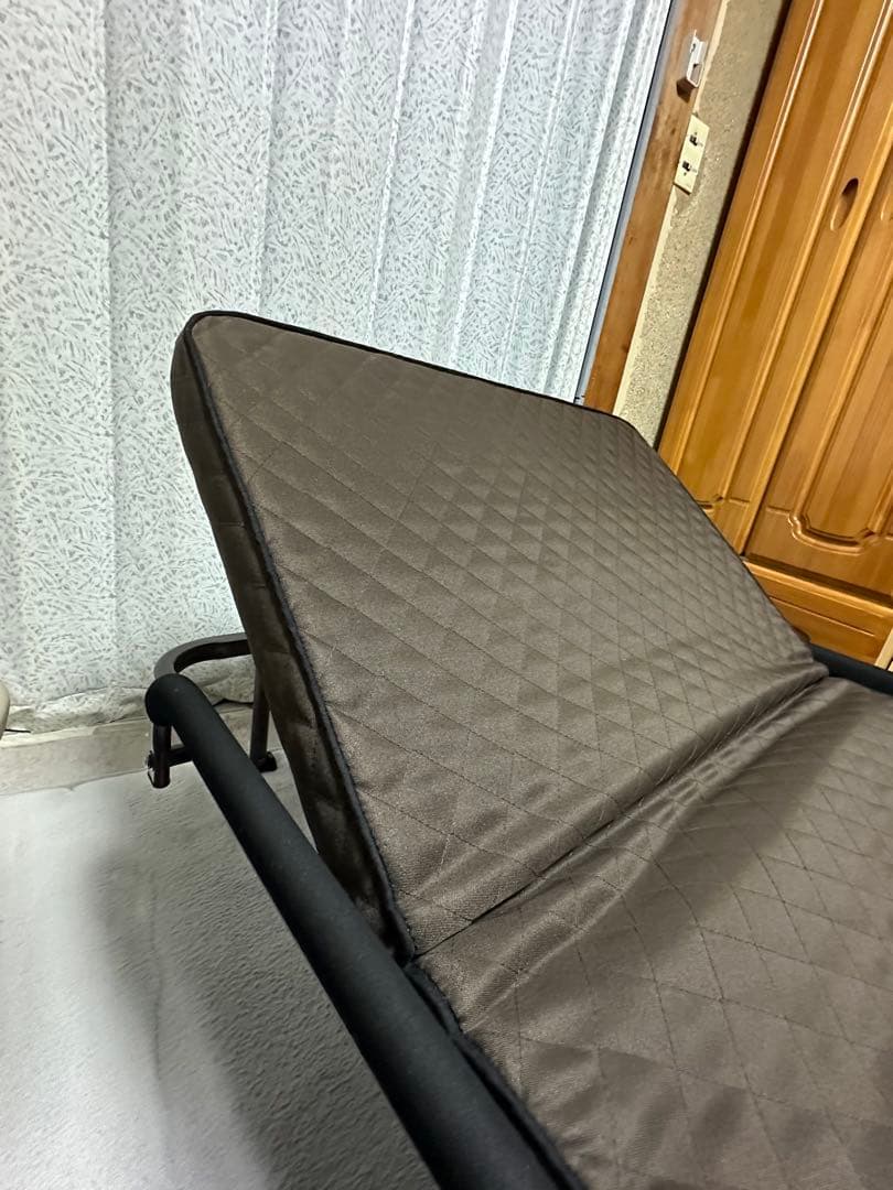 ブラウン 折りたたみベッド リクライニング