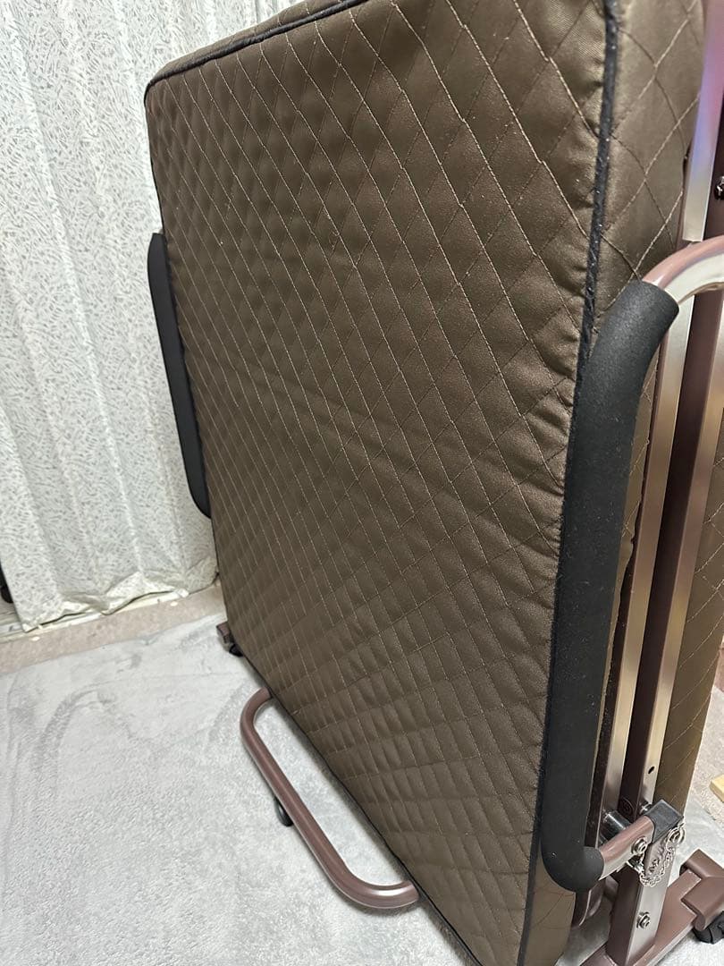 ブラウン 折りたたみベッド リクライニング