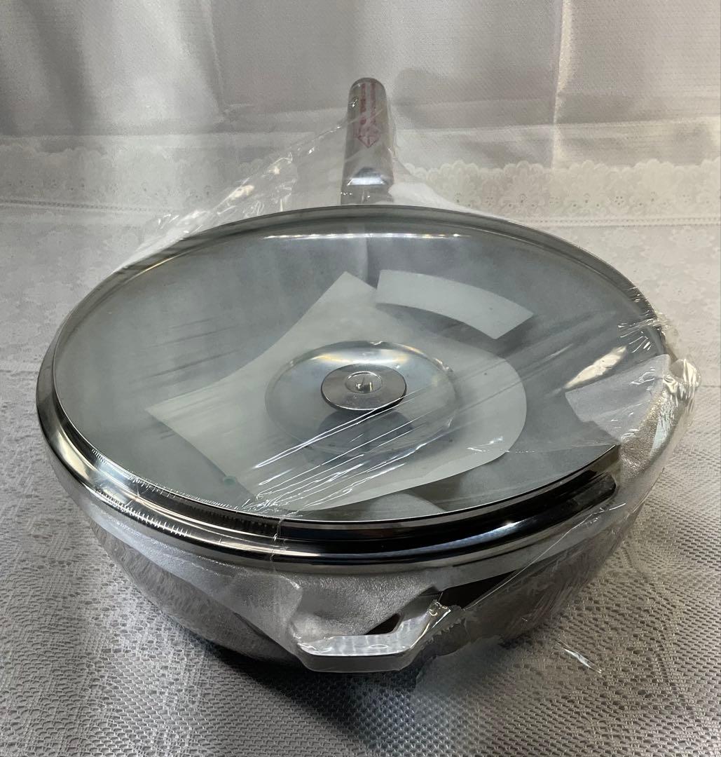 アサヒ軽金属オールパン　未使用 アルミニウム フライパン ガラス蓋付き