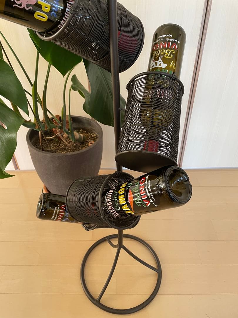 ☆美品•アイアン☆ワインラック•ワインスタンド/5本用☆