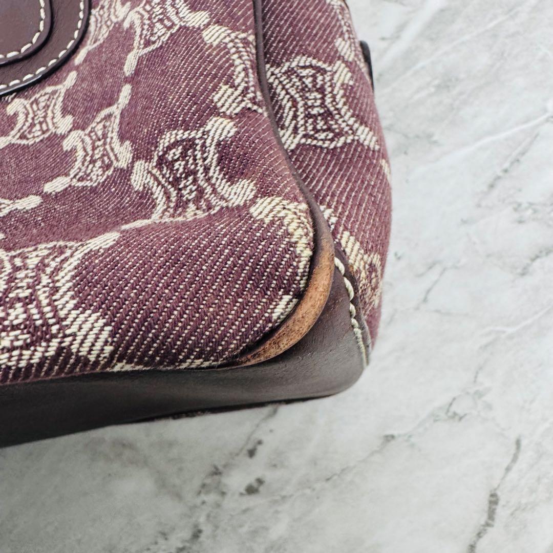 ✨CELINE✨セリーヌ✨パリマカダム✨デニム✨ワインレッド✨ブギーバッグ✨