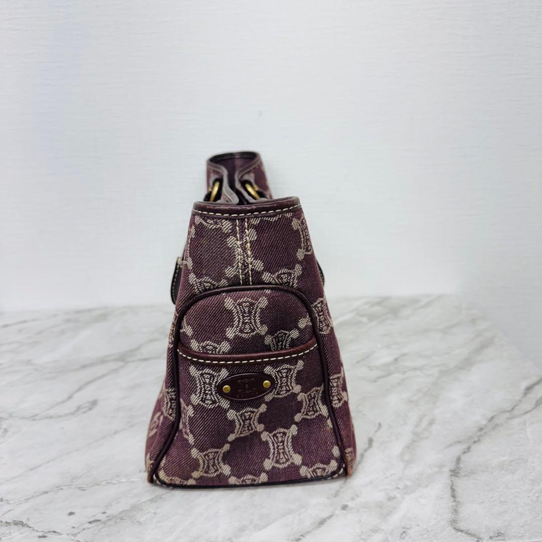 ✨CELINE✨セリーヌ✨パリマカダム✨デニム✨ワインレッド✨ブギーバッグ✨