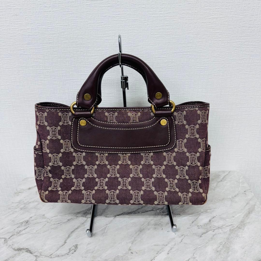 ✨CELINE✨セリーヌ✨パリマカダム✨デニム✨ワインレッド✨ブギーバッグ✨