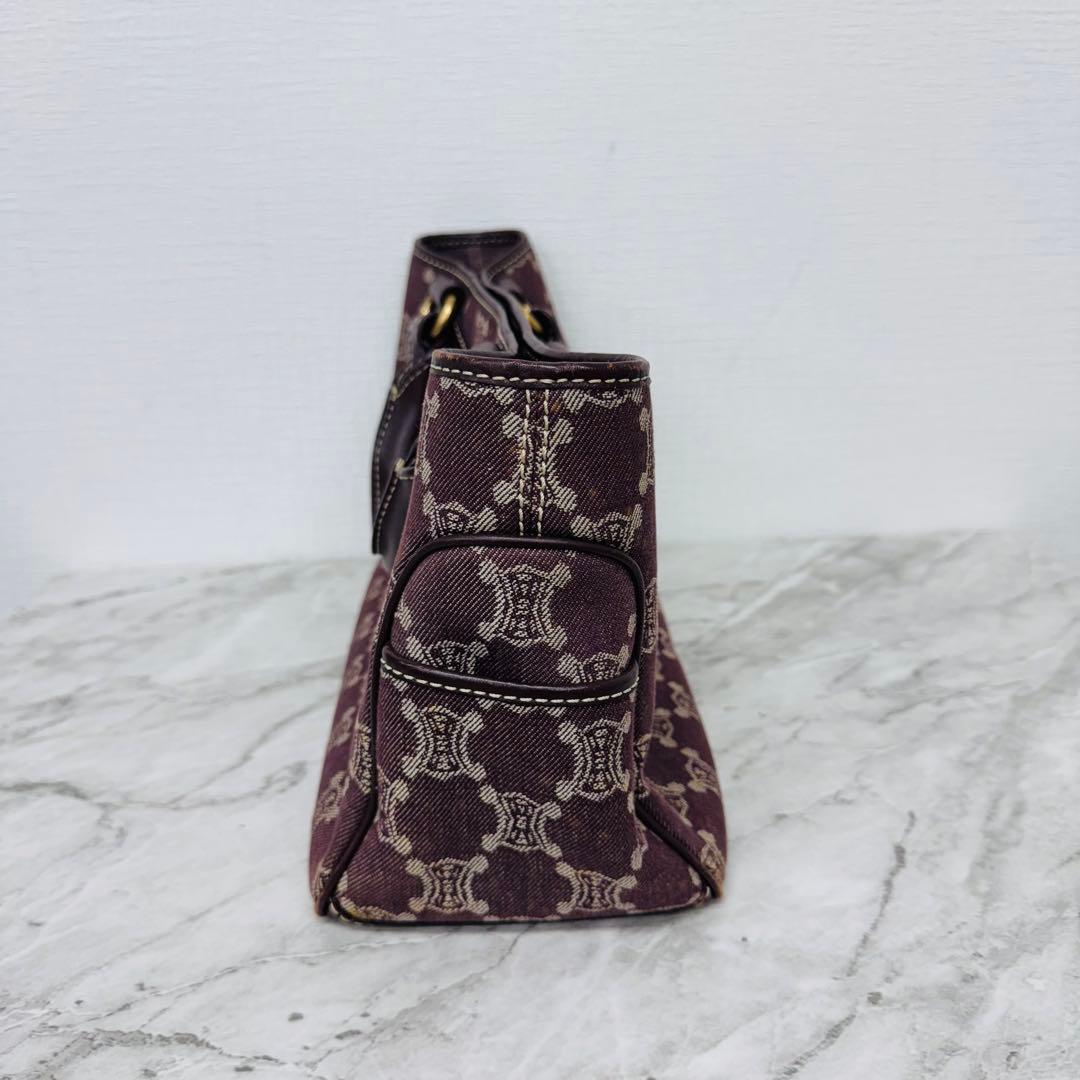 ✨CELINE✨セリーヌ✨パリマカダム✨デニム✨ワインレッド✨ブギーバッグ✨