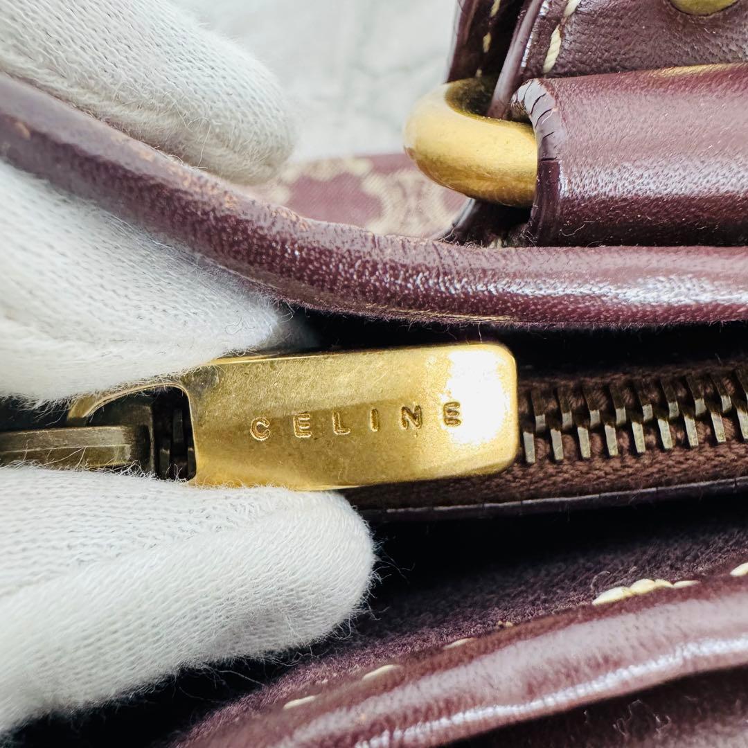 ✨CELINE✨セリーヌ✨パリマカダム✨デニム✨ワインレッド✨ブギーバッグ✨