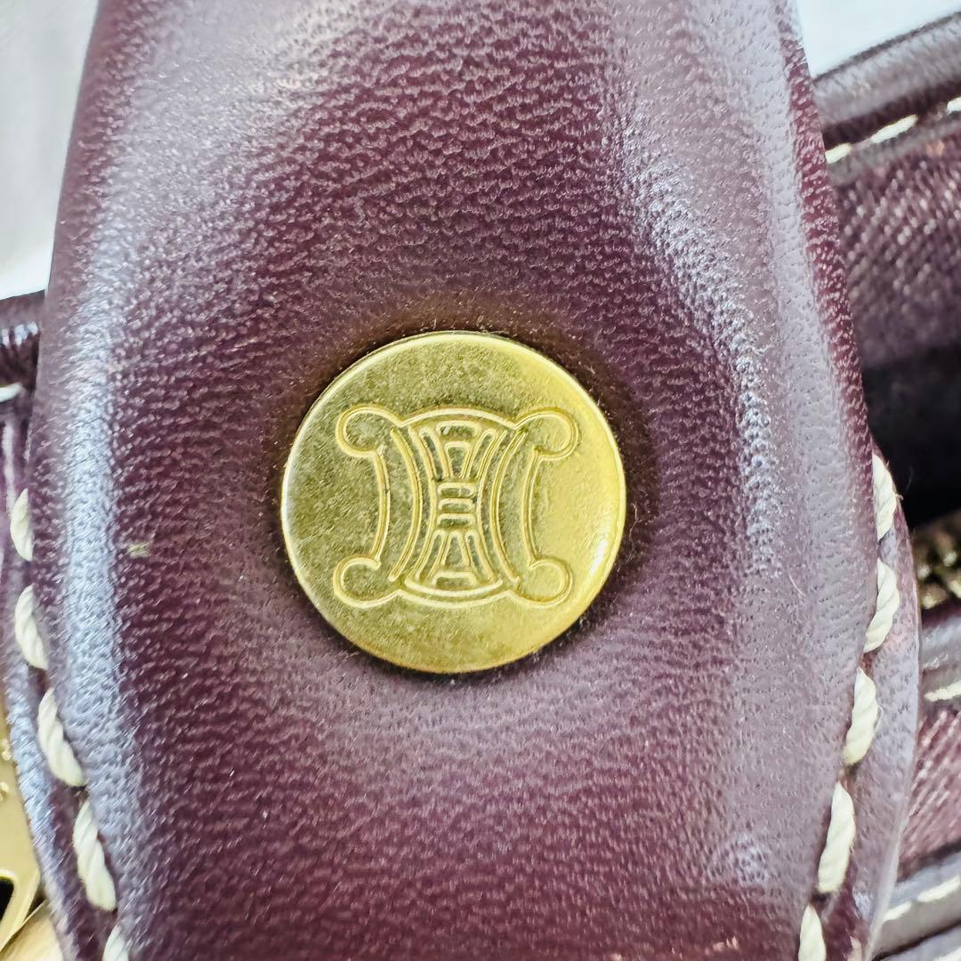 ✨CELINE✨セリーヌ✨パリマカダム✨デニム✨ワインレッド✨ブギーバッグ✨