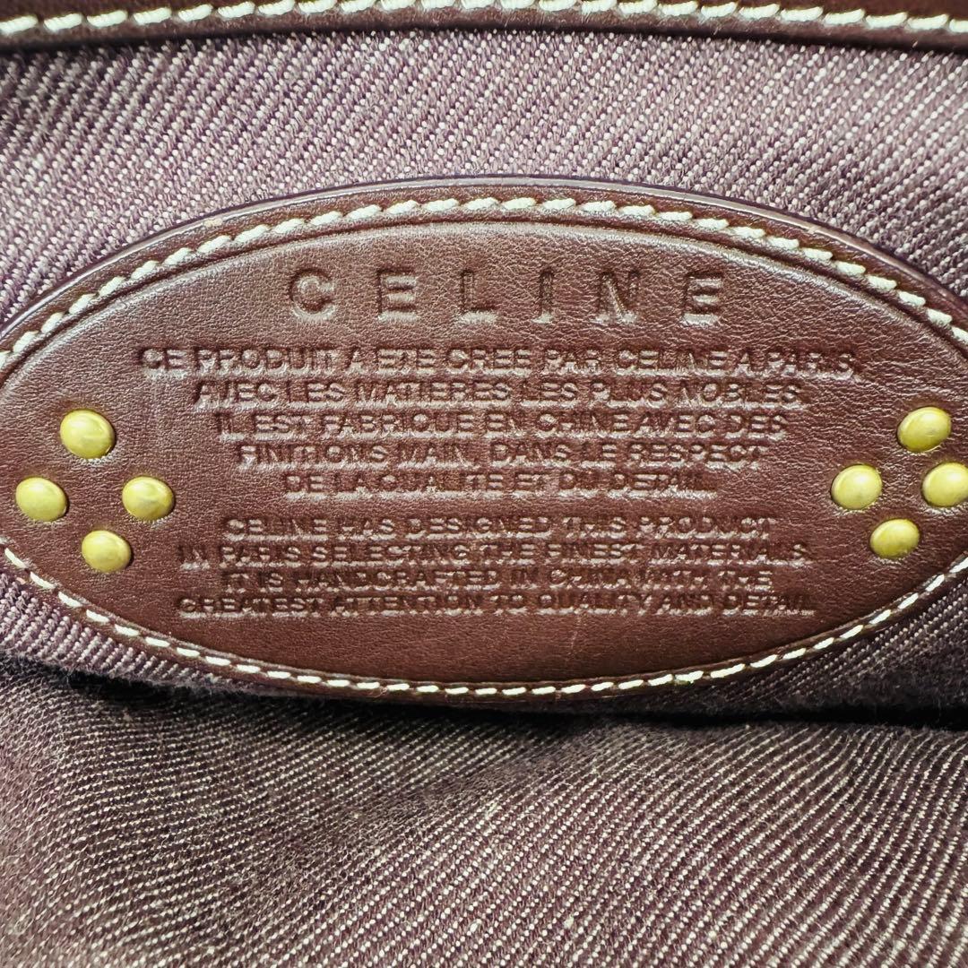 ✨CELINE✨セリーヌ✨パリマカダム✨デニム✨ワインレッド✨ブギーバッグ✨