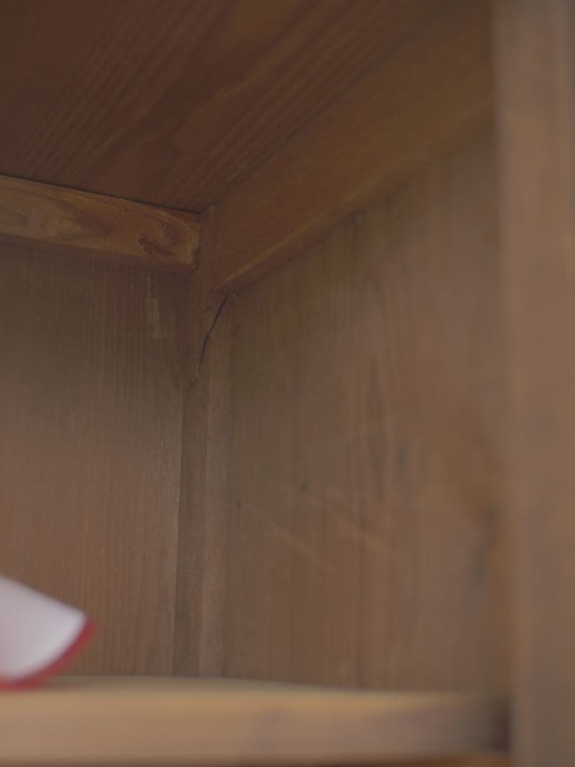 食器棚　水屋箪笥　ゆらゆらガラス　現状　古家具　古道具　アンティーク昭和レトロ未