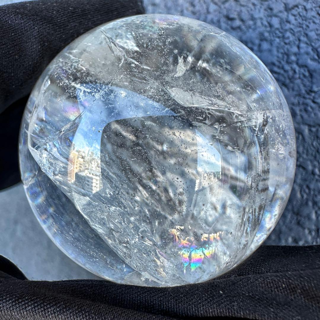 爆レア❗️アゼツライト☆レインボー☆ヒマラヤ水晶 丸玉☆虹☆パワー浄化A1321