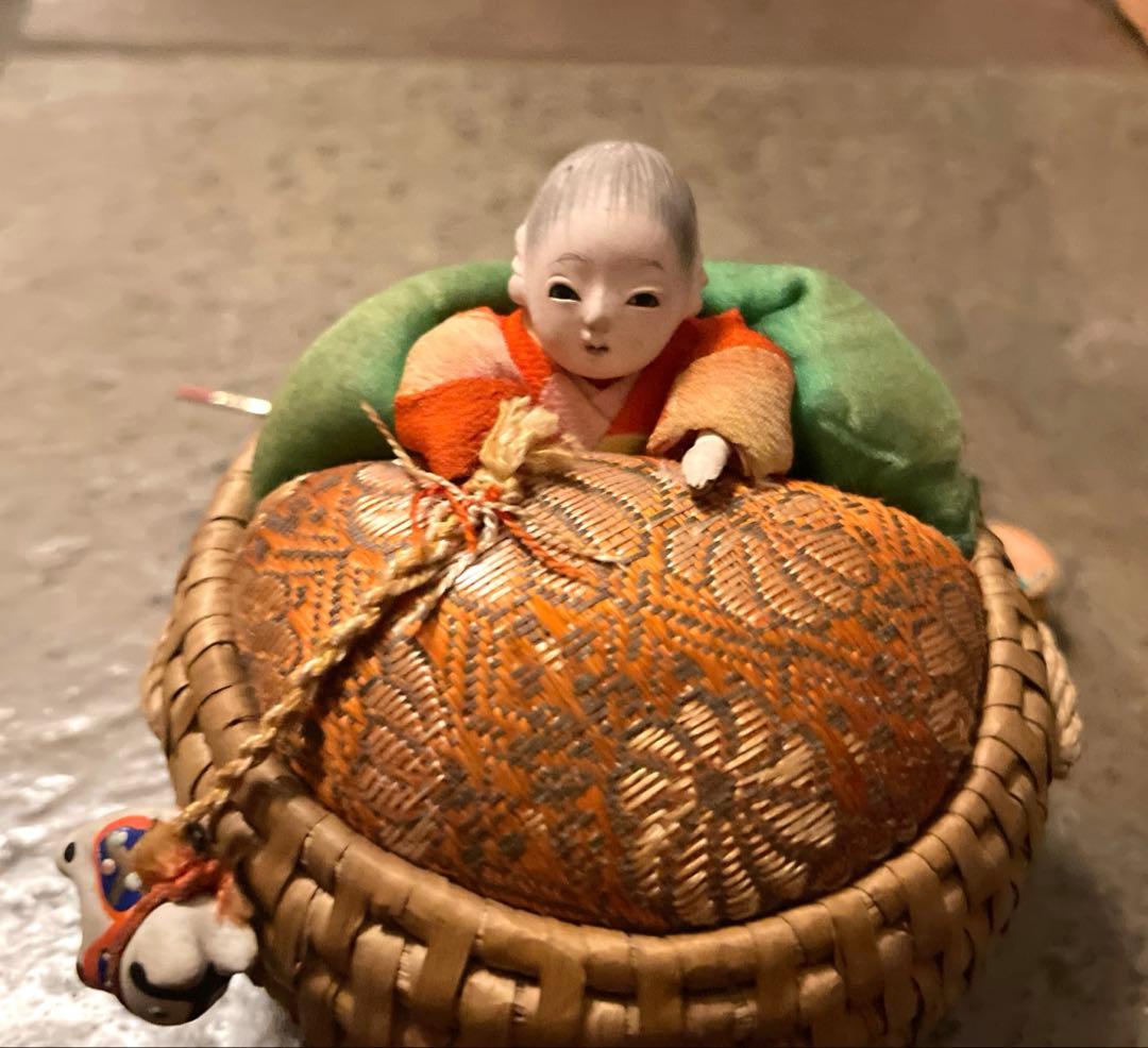 山形県庄内地方 鶴岡 郷土玩具【いづめこ人形/飯詰籠/藁の籠、赤ちゃん