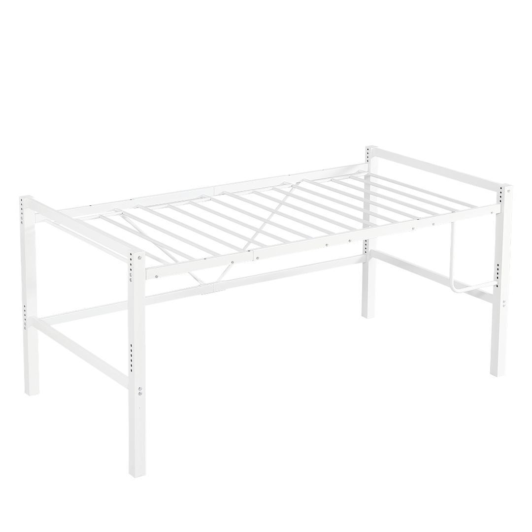 【新品】ロフトベッド シングル 高さ90cm 省スペース スチール製 北欧風