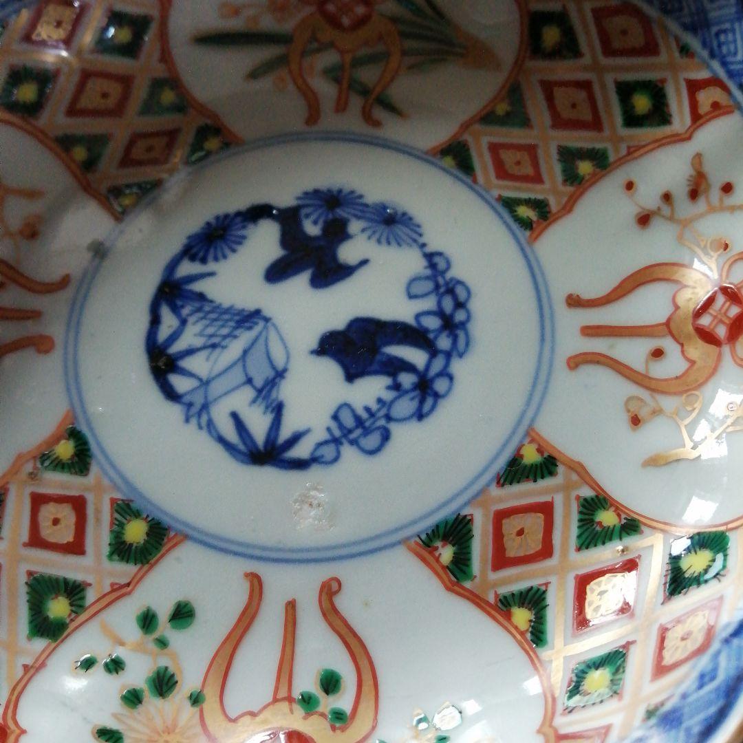 古伊万里　金彩膾皿　5客　15.2cm　幕末〜明治初期