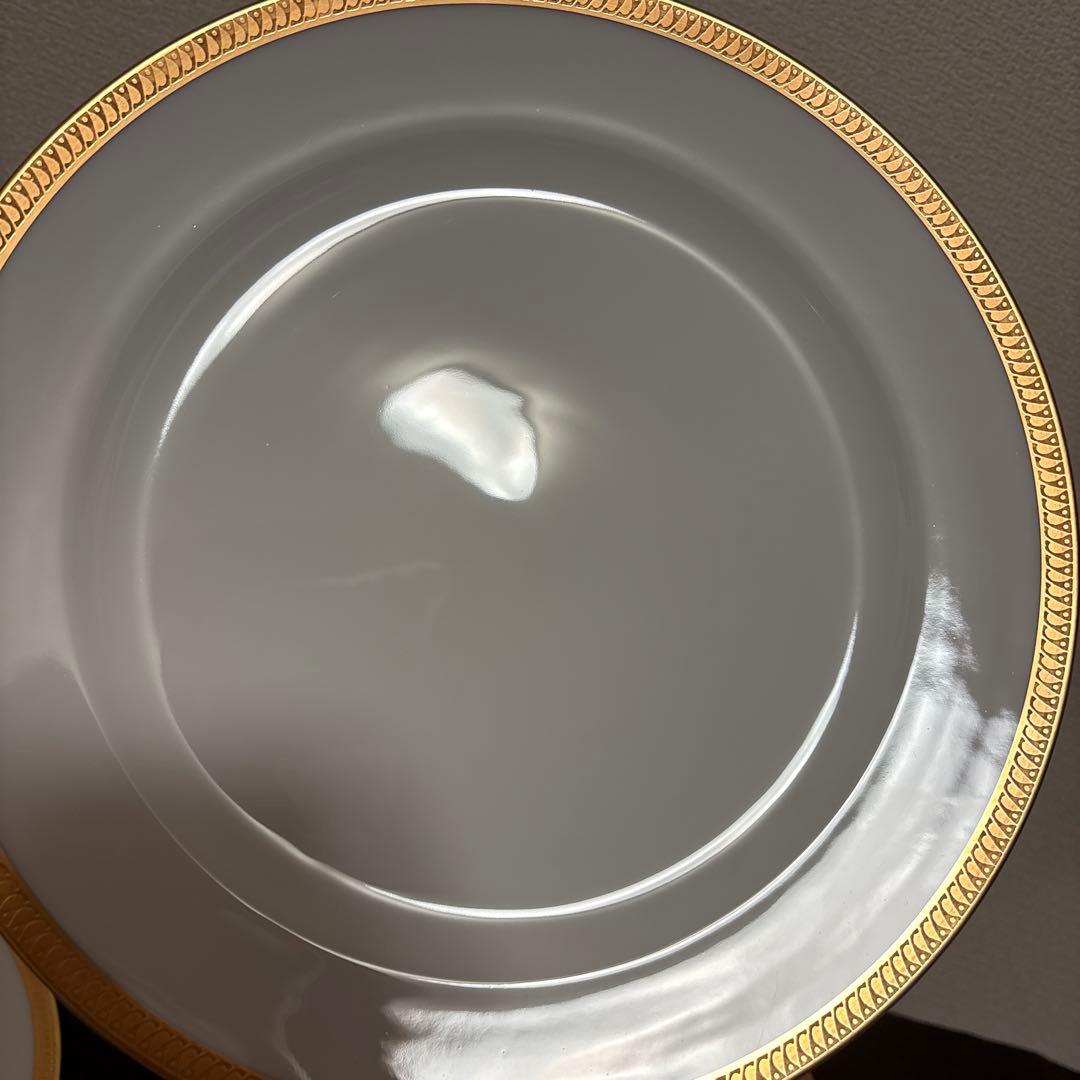 大倉陶園　片葉金蝕　ディナープレート　25.5cm