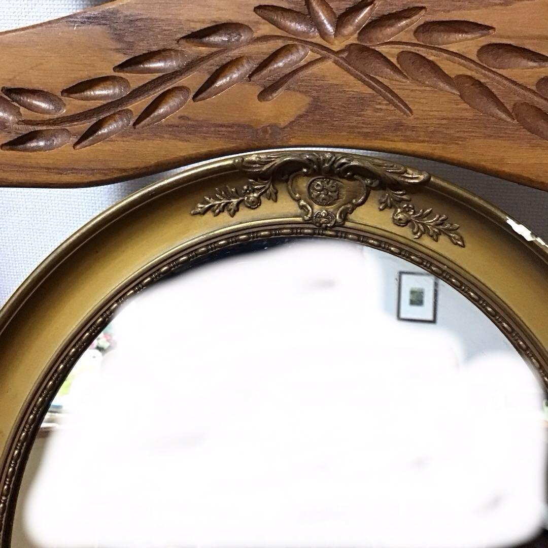 ヨーロッパのアンティークミラー　壁掛け