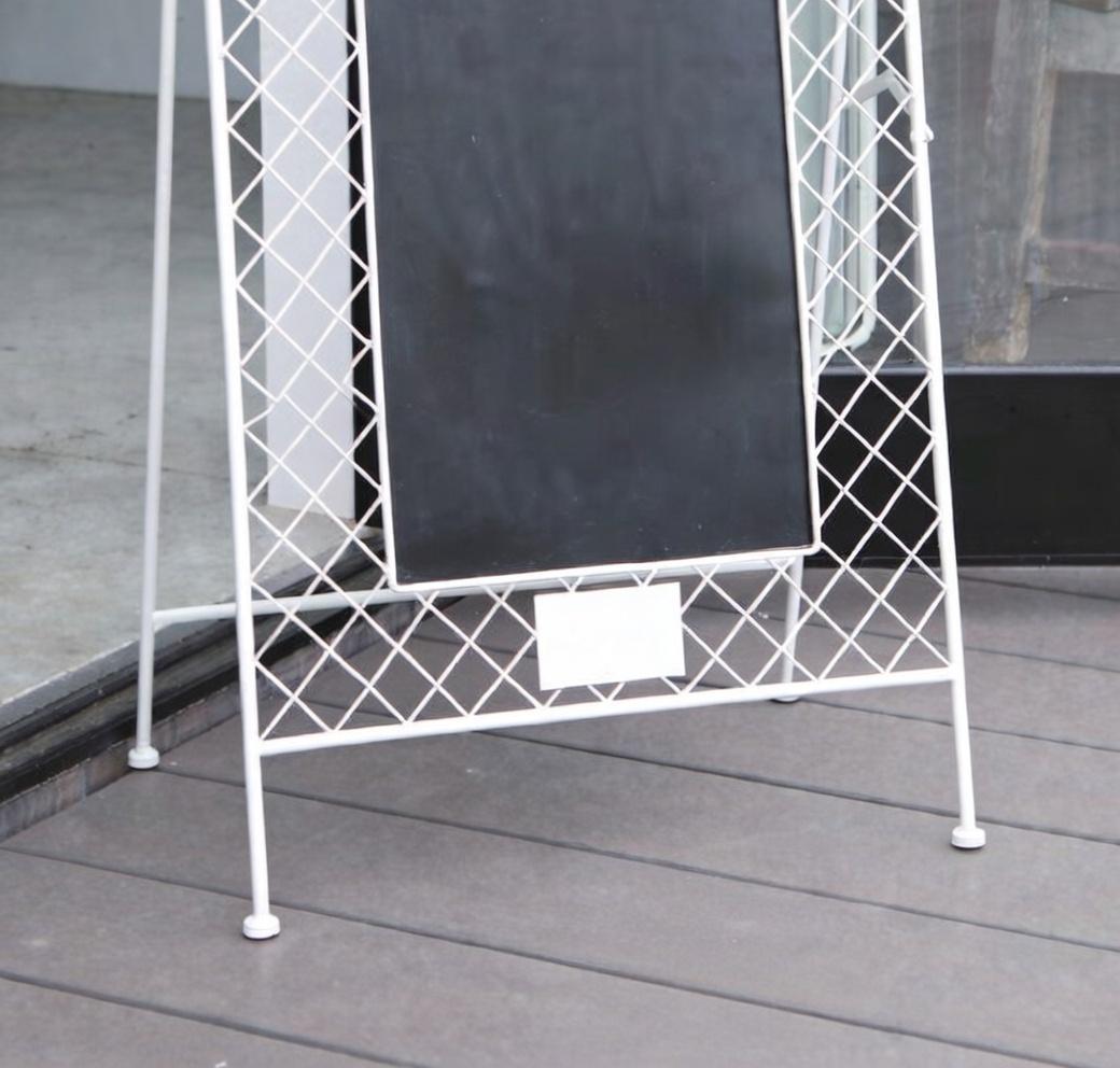 ホワイト メッシュサインボード 看板 コベントガーデン アイアン US-47