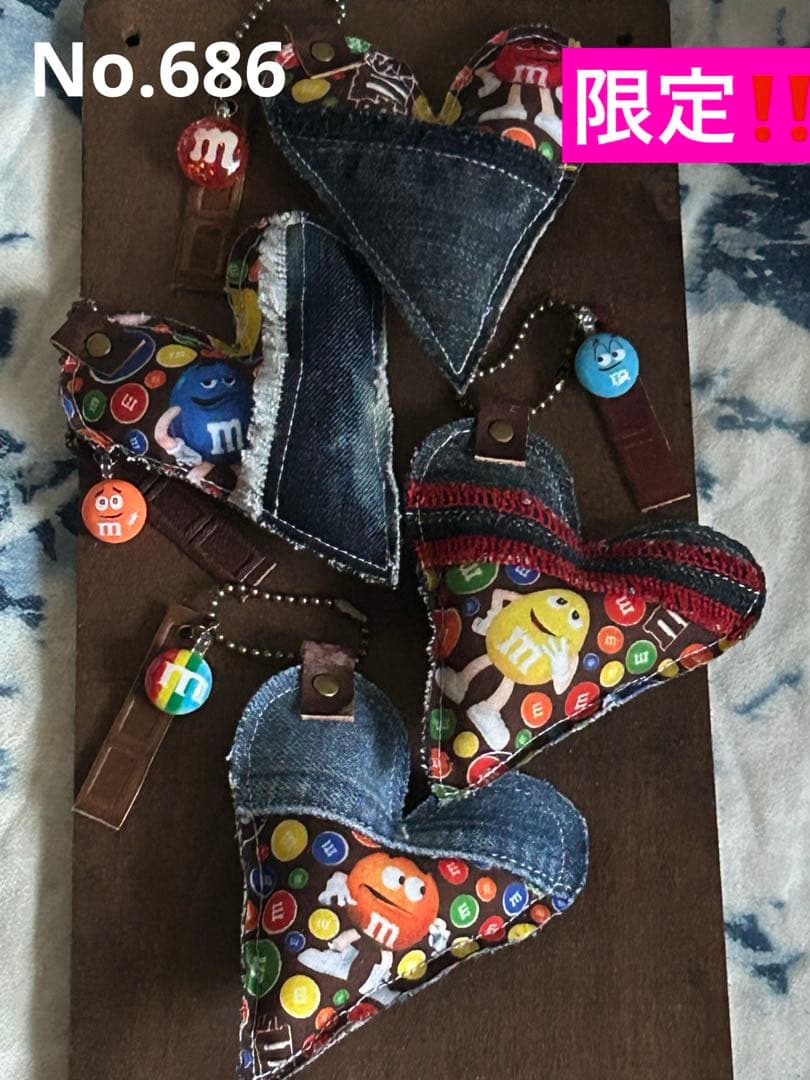 限定‼️再販なし。ぷっくりチョコハートタグNo.686