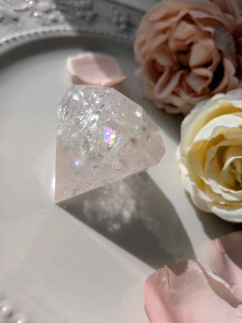 ♡ピンクアゼツライト（通称） ピンククリアクォーツ♡ ダイヤカット