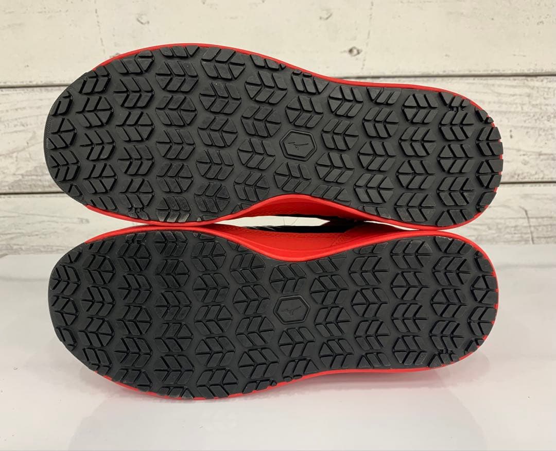 ミズノ ハイカット安全靴 26.5cm 黒×赤