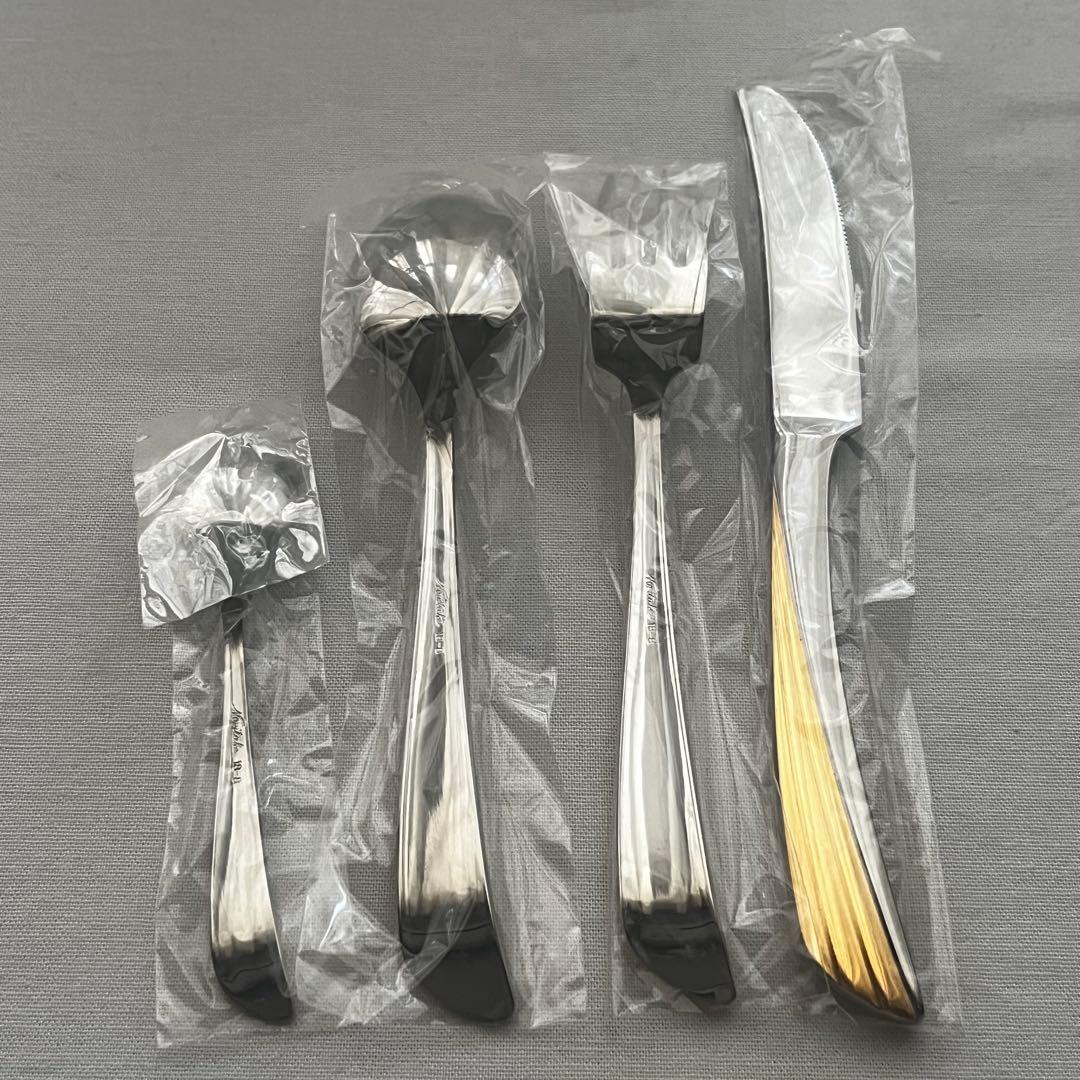 ノリタケ ゴールドウィング ステンレス 金彩 カトラリー スプーン 20本